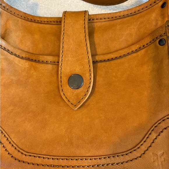 Frye Madison Brown Leather North South Crossbody Boho Western Bag - Picture 4 of 12